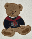 BOUCLE DOODLE BEAR HOODIE IN OATMEAL