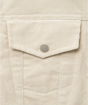 W SLIM FIT VELVET CORDUROY SHIRT IN IVORY
