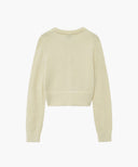 W CIRCLE LOGO MOHAIR CROP CARDIGAN IN IVORY