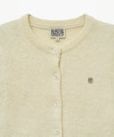 W CIRCLE LOGO MOHAIR CROP CARDIGAN IN IVORY