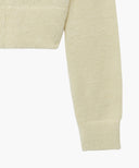 W CIRCLE LOGO MOHAIR CROP CARDIGAN IN IVORY