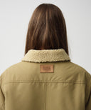 FAUX FUR LONG COAT IN BEIGE