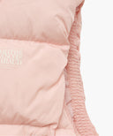 W CLASSIC LOGO DUCK DOWN CROP VEST IN PINK