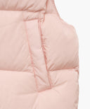 W CLASSIC LOGO DUCK DOWN CROP VEST IN PINK