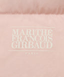 W CLASSIC LOGO DUCK DOWN CROP VEST IN PINK