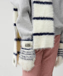 CLASSIC LOGO FLUFFY GLOVE IN IVORY