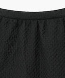 W QUILTED JACQUARD FULL SKIRT IN BLACK