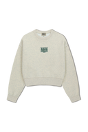 W SMALL CLASSIC LOGO CROP SWEATSHIRT IN OATMEAL