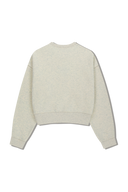 W SMALL CLASSIC LOGO CROP SWEATSHIRT IN OATMEAL