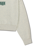W SMALL CLASSIC LOGO CROP SWEATSHIRT IN OATMEAL