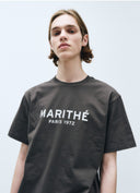 REGULAR LOGO TEE IN CHARCOAL GREY