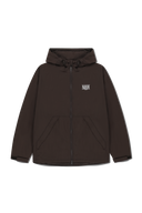 CLASSIC LOGO HOODED WINDBREAKER IN BROWN