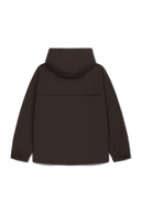CLASSIC LOGO HOODED WINDBREAKER IN BROWN