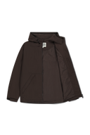 CLASSIC LOGO HOODED WINDBREAKER IN BROWN