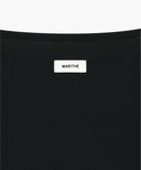 W LAYERED SHEER JERSEY LONG SLEEVE IN BLACK