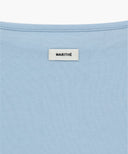 W LAYERED SHEER JERSEY LONG SLEEVE IN SKY BLUE