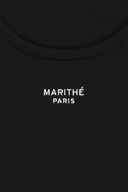 W LAYERED SHEER JERSEY LONG SLEEVE IN BLACK