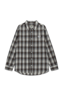 CLASSIC LOGO OMBRE CHECK SHIRT IN BROWN