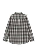 CLASSIC LOGO OMBRE CHECK SHIRT IN BROWN