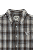 CLASSIC LOGO OMBRE CHECK SHIRT IN BROWN
