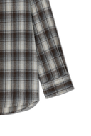 CLASSIC LOGO OMBRE CHECK SHIRT IN BROWN