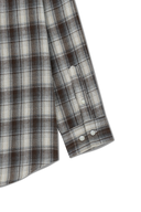 CLASSIC LOGO OMBRE CHECK SHIRT IN BROWN