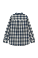 CLASSIC LOGO OMBRE CHECK SHIRT IN NAVY