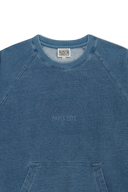 GARMENT DYED SWEATSHIRT IN BLUE