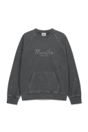 GARMENT DYED SWEATSHIRT IN CHARCOAL GREY