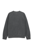 GARMENT DYED SWEATSHIRT IN CHARCOAL GREY