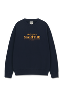 OVERSIZED EMBLEM LOGO SWEATSHIRT IN NAVY