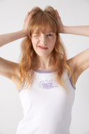 DAISY X MARITHE RINGER SLEEVELESS IN WHITE
