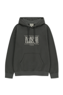 CLASSIC LOGO EMBROIDERY HOODIE (BRUSHED) IN CHARCOAL GREY
