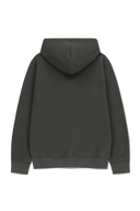 CLASSIC LOGO EMBROIDERY HOODIE (BRUSHED) IN CHARCOAL GREY