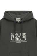 CLASSIC LOGO EMBROIDERY HOODIE (BRUSHED) IN CHARCOAL GREY