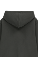 CLASSIC LOGO EMBROIDERY HOODIE (BRUSHED) IN CHARCOAL GREY