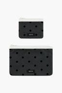 POLKA DOT POUCH 2PACK IN BLACK