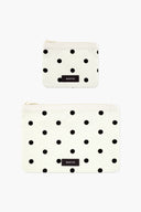 POLKA DOT POUCH 2PACK IN IVORY