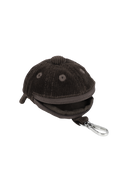 CAP POUCH KEYRING IN BROWN