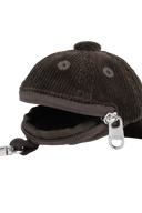 CAP POUCH KEYRING IN BROWN