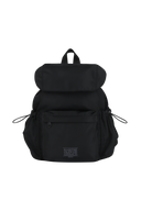 CLASSIC LOGO FLAP BACKPACK IN BLACK