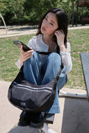 MARITHE X LESPORTSAC EVERYDAY HOBO IN BLACK