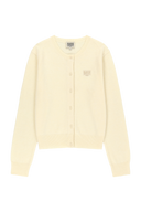 W SMALL CLASSIC LOGO ROUND NECK CARDIGAN SET UP IN IVORY