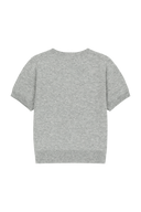 W SMALL CLASSIC LOGO ROUND NECK CARDIGAN SET UP IN MELANGE GRAY