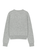 W SMALL CLASSIC LOGO ROUND NECK CARDIGAN SET UP IN MELANGE GRAY