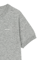 W SMALL CLASSIC LOGO ROUND NECK CARDIGAN SET UP IN MELANGE GRAY