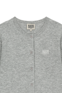 W SMALL CLASSIC LOGO ROUND NECK CARDIGAN SET UP IN MELANGE GRAY