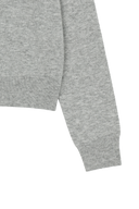 W SMALL CLASSIC LOGO ROUND NECK CARDIGAN SET UP IN MELANGE GRAY