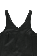 W FAUX LEATHER SLEEVELESS MINI DRESS IN BLACK