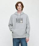 DOODLE CLASSIC BEAR HOODIE IN HEATHER GREY